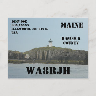 Design Your Own QSL HAM Radio Operator Lighthouse  Postcard