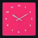Design Your Own Red Wall Clock with Custom Colours<br><div class="desc">Custom Colours and Fonts - Design Your Own Personalized Red Wall Clocks - or Choose / add your favourite background and number colours / fonts / size ! Good Luck - Be Happy :) By MIGNED</div>