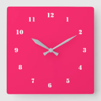 Design Your Own Red Wall Clock with Custom Colours