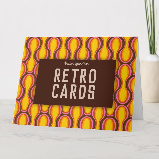Design your own Retro Cards! Customizable  Card (Front)