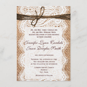 Design Your Own Rustic Country Wedding Invitations