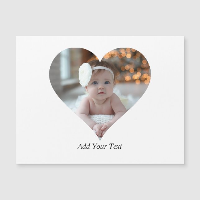 Design Your Own Single Heart Shaped Photo (Front)