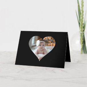 Design Your Own Single Heart Shaped Photo Holiday Card