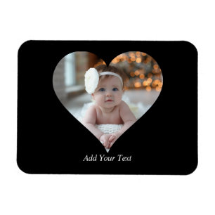Design Your Own Single Heart Shaped Photo Magnet