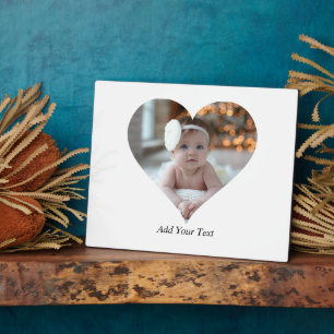 Design Your Own Single Heart Shaped Photo Plaque