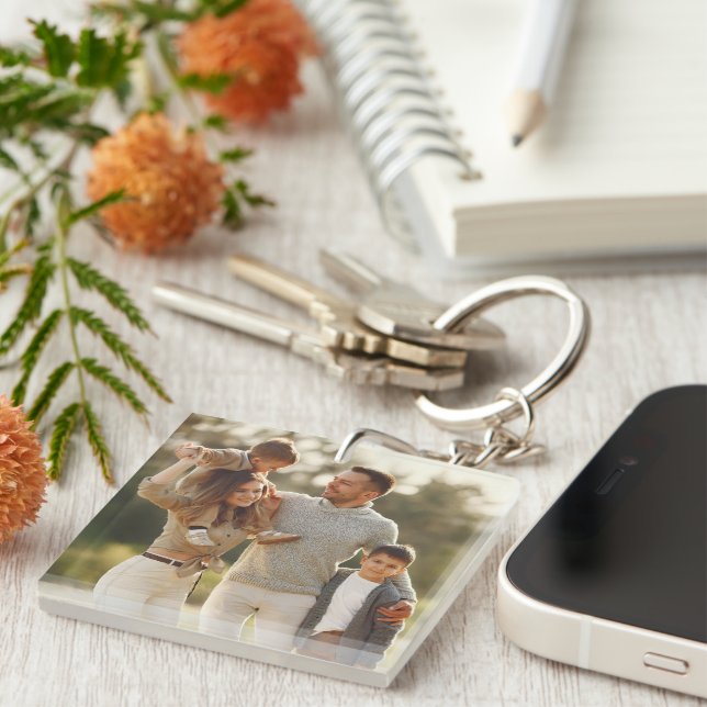 Design Your Own Single Photo Keychain (Front Right)