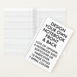 Design Your Own Spiral Notebook 5.5" x 8.5"