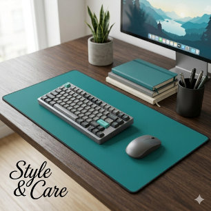 Design Your Own Teal Desk Mat
