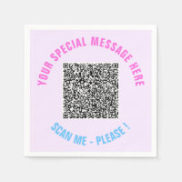 Design Your Own Text and QR Code Napkins Template