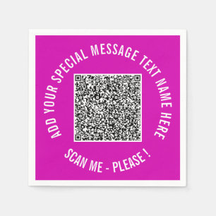 Design Your Own Text and QR Code Napkins Template
