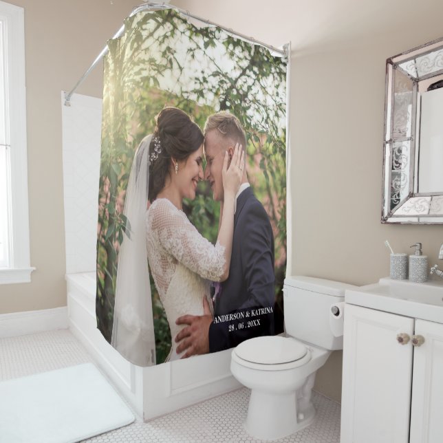 Design Your Own Wedding Photo Shower Curtain (In Situ)