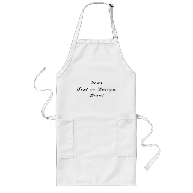 Design Your Own White Apron – Long Size (Front)
