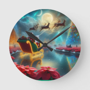 Design Your Personalized Custom Christmas Round Clock