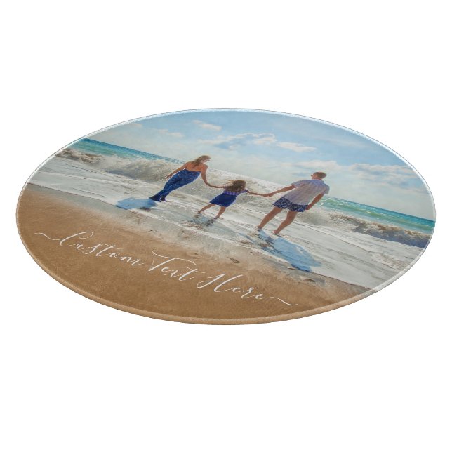 Design Your Photo Cutting Board Gift Add Text Name (Corner)