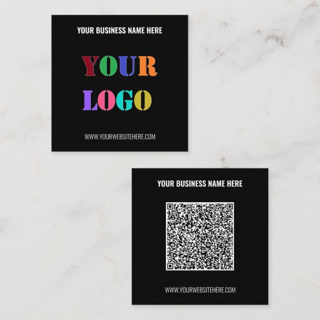 Design Your QR Code and Logo Business Card Example (Front/Back)