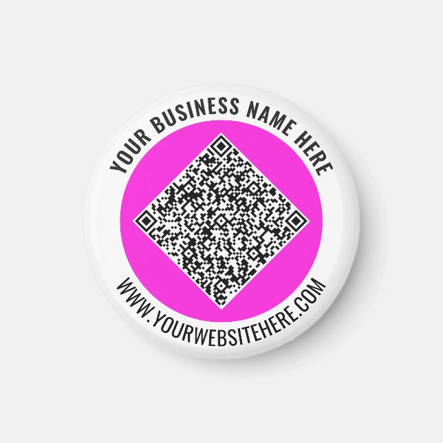Design Your QR Code Promotional Magnet Add Text (Front)