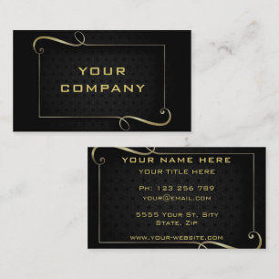 Design Yself Black Gold Carte de visite Exemple