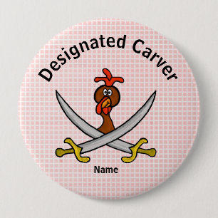 Designated Carver Thanksgiving Button