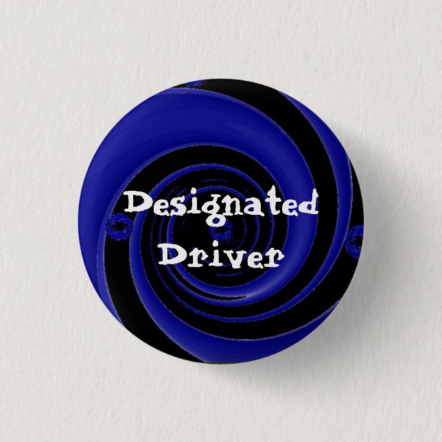 Designated Driver 1 Inch Round Button (Front)