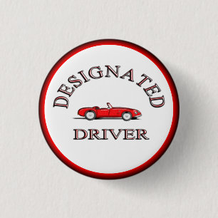 Designated Driver 1 Inch Round Button