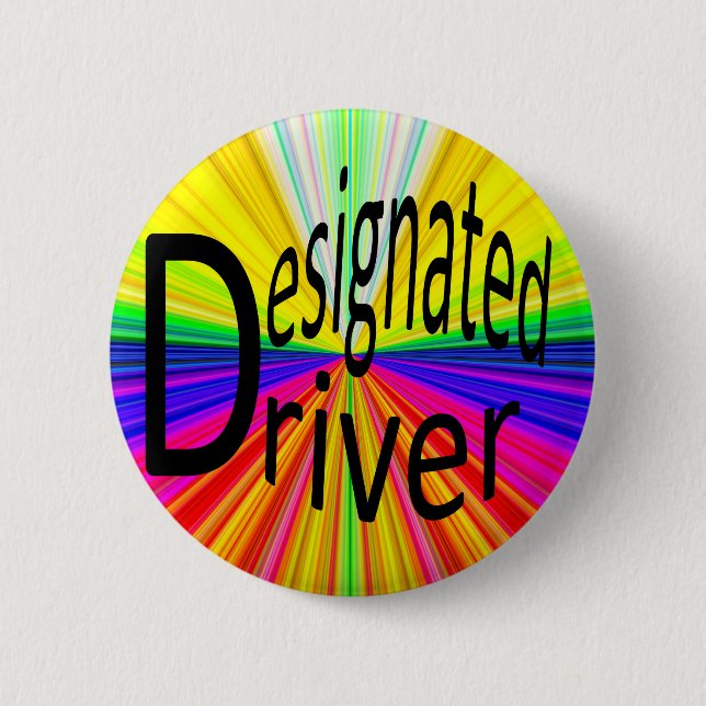 Designated Driver 2 Inch Round Button (Front)