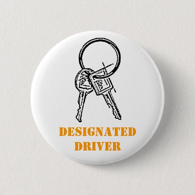 Designated Driver 2 Inch Round Button (Front)