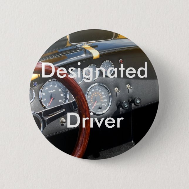 Designated Driver 2 Inch Round Button (Front)