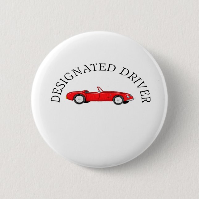 Designated Driver 2 Inch Round Button (Front)