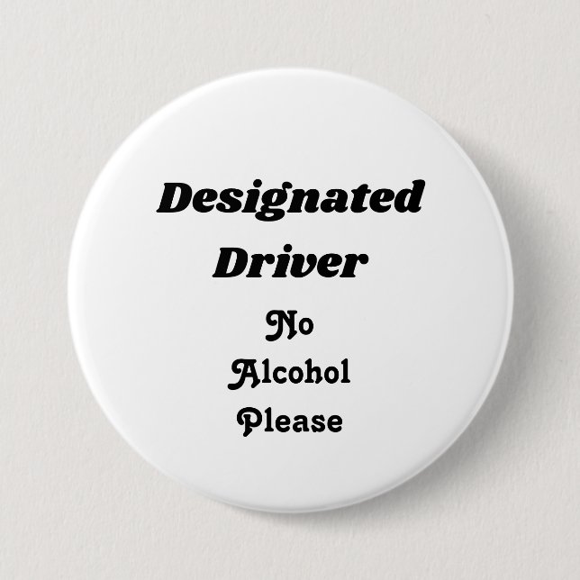 Designated Driver 3" Button (Front)