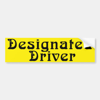 Designated Driver Bumper Sticker