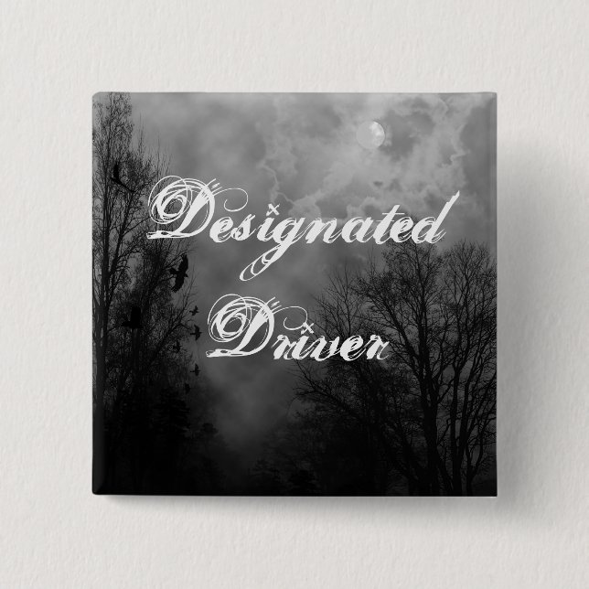 Designated Driver Halloween Sky Button (Front)