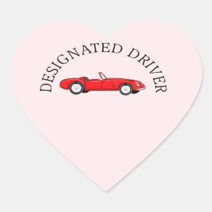 Designated Driver Heart Sticker