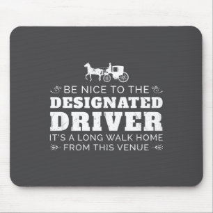 Designated Driver Horse Carriage Funny Men Women Q Mouse Pad