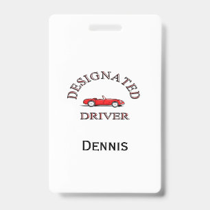 Designated Driver Sign Up Sheets Badge