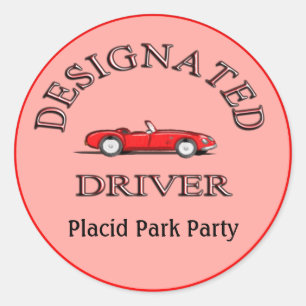 Designated Driver Stickers 2 Personalized Stickers