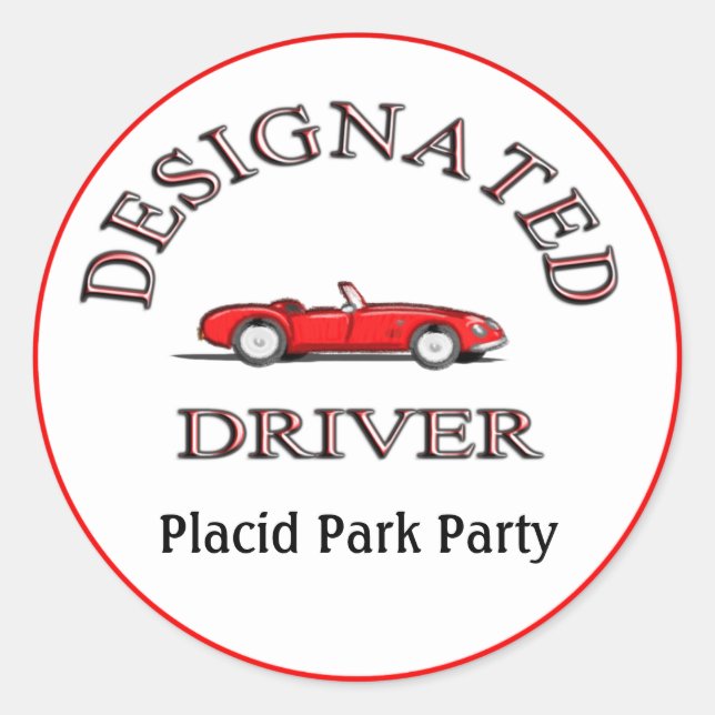 Designated Driver Stickers Personalized Stickers (Front)