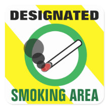 Designated Smoking Area Sign