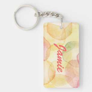 Designed abstract background with watercolor keychain