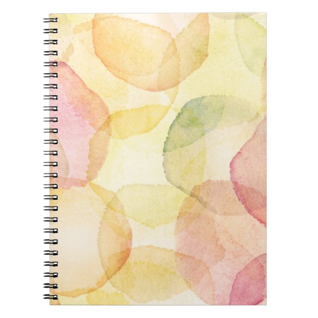 Designed abstract background with watercolor notebook (Front)