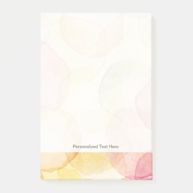 Designed abstract background with watercolor post-it notes (Front)