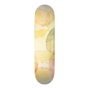Designed abstract background with watercolor skateboard