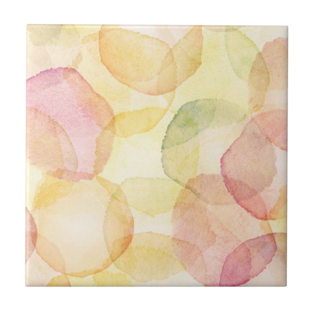Designed abstract background with watercolor tile (Front)