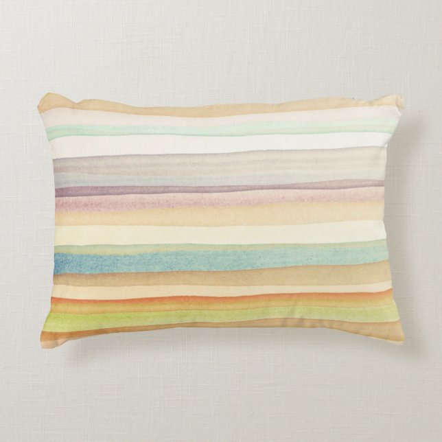 Designed art background. Used watercolor Accent Pillow (Front)