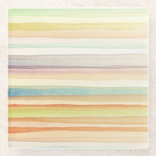 Designed art background. Used watercolor Glass Coaster (Front)