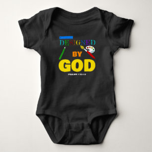 Designed By God – Psalms 139:14 Christian Faith  A Baby Bodysuit