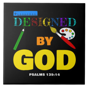 Designed By God – Psalms 139:14 Christian Faith Tile