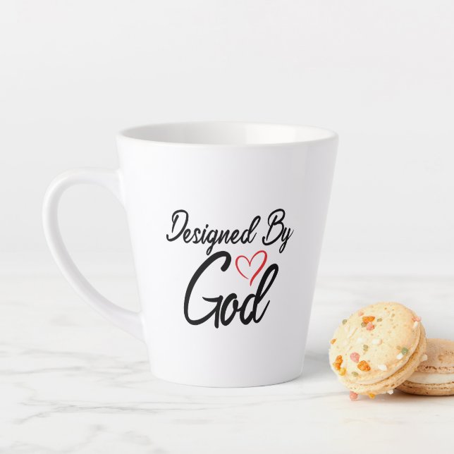 Designed By God White 12 oz. Latte Mug (In Situ)