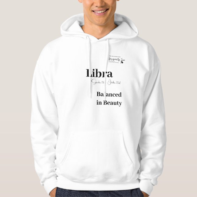 Designed by Joan Libra Zodiac Hoodie (Front)