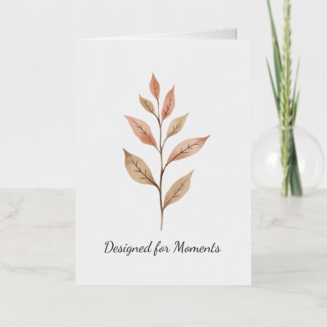 Designed for Moments – Botanical Foil Greeting Card (Front)