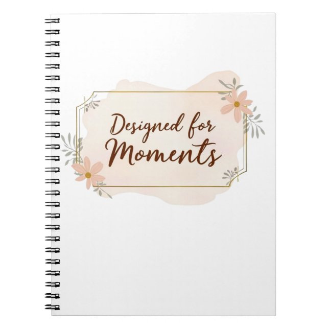Designed for Moments – Soft Watercolor  Notebook (Front)